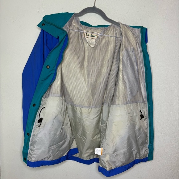 Vintage L.L. Bean Teal and Blue Women's GORE-TEX Jacket Size Small - Picture 7 of 8